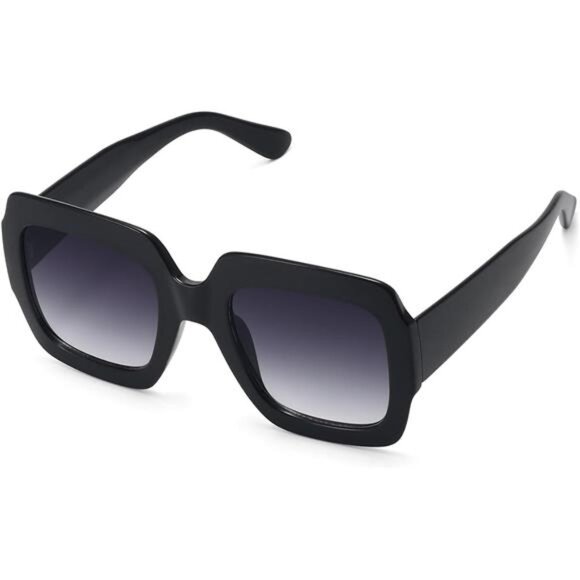 Oversized Square Sunglasses Womens Retro Shades Luxury Big Sun Glasses UV400 - Picture 1 of 7